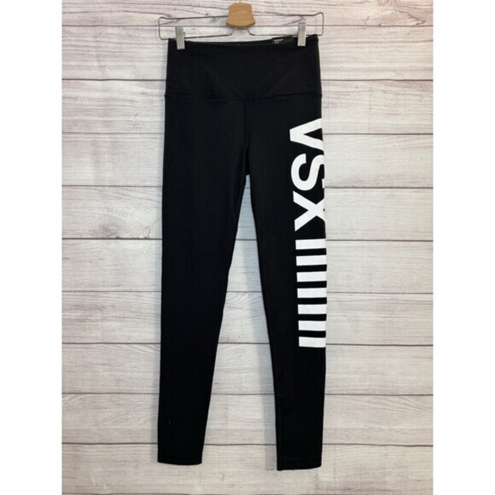 Victoria’s Secret Sport Womens Leggings Size M Black Skinny Leg Pull On